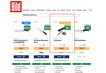 Paudin Chef Knife Named a "Top Kitchen Essential" by Germany’s BILD