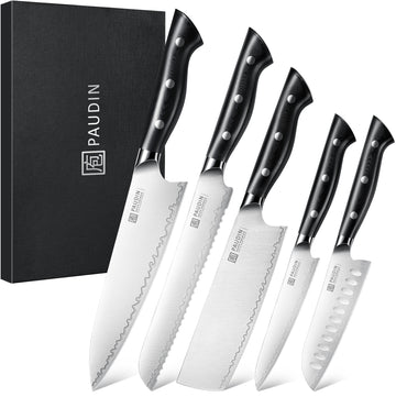 Paudin AS5 5-pcs Knife Set CJ14C28N Steel HRC 63