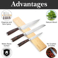 PICKWILL 16‘’ Wooden Magnetic Knife Bar - Paudin Store