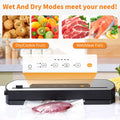 PICKWILL Effortless Vacuum Sealer 80Kpa Powerful Compression for Freshness with Starter Bags & Roll - Paudin Store