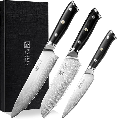 Cloud Premium Damascus Knife Set 3PC