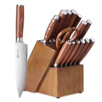 Paudin Birkin 16-in-1 Block Kitchen Knives Set Chef Knives Set