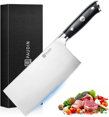 Ultra Dark Cinese Cleaver Knife 7 Inch Dish Washer Safe