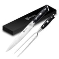 Ultra Dark Premium 8" Carving Knife and Fork Set - Paudin Store