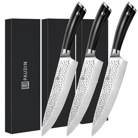 Hammered Pro 8" Chef's Knife 3-PC