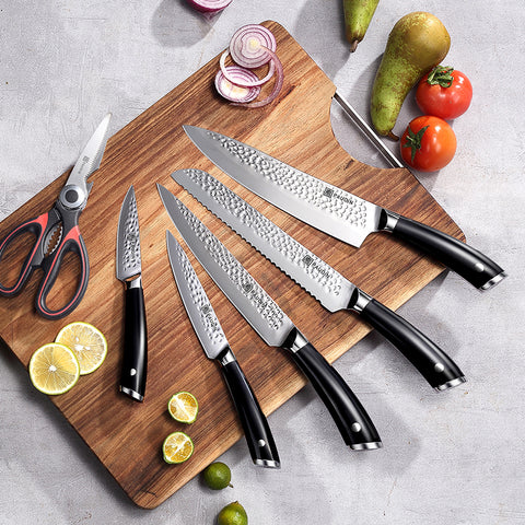 Hammered Premium 7-PC Knife Block Set