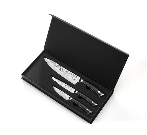 Hammered Premium 3-PC,  Chefs Knife SetS - Paudin Store