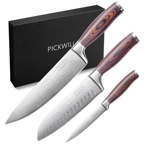 PICKWILL 3-Piece Chef Knife Set