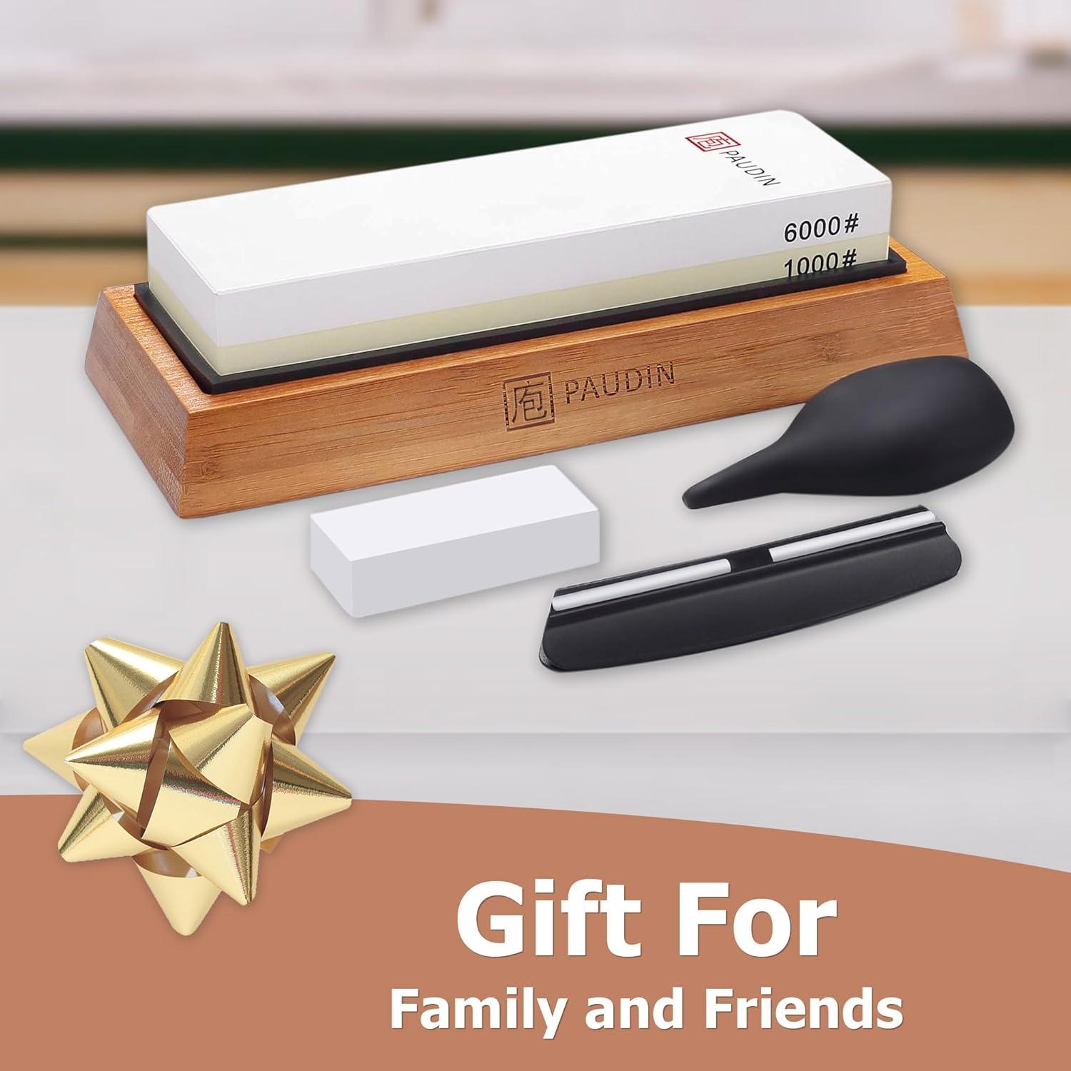 Paudin Premium Whetstone Knife Sharpener Kit - 1000/6000 Grit - Paudin Store