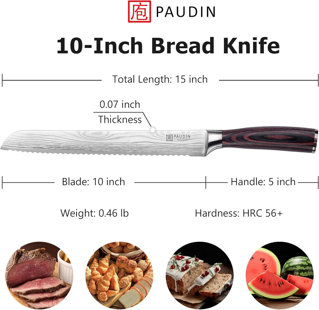 PAUDIN UNIVERSAL CLASSIC 10 inch Bread Knife - Paudin Store
